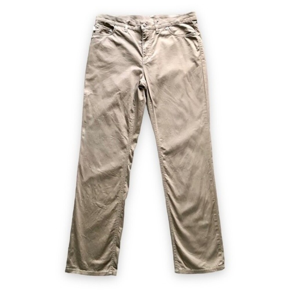 Bogner Women's Tan Straight Leg Pants Size 14 Long Neutral Outdoors Preppy